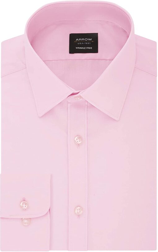 Arrow 1851 Men's Dress Shirt Poplin (Available in Regular, Fitted, Slim, and Extreme Slim Fits)