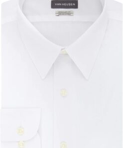 Van Heusen Men's Dress Shirt Regular Fit Poplin Solid