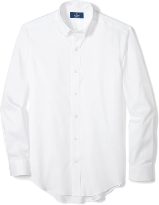 Buttoned Down Men's Standard Classic Fit Button Collar Solid Non-Iron Dress Shirt