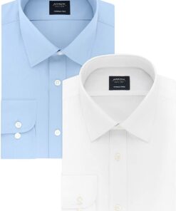 Arrow 1851 Men's Dress Shirt Poplin (Available in Regular, Fitted, Slim, and Extreme Slim Fits)