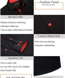 Alex Vando Mens Dress Shirts Regular Fit Long Sleeve Men Shirt
