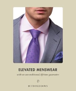 Buttoned Down Men's Standard Classic Fit Button Collar Solid Non-Iron Dress Shirt