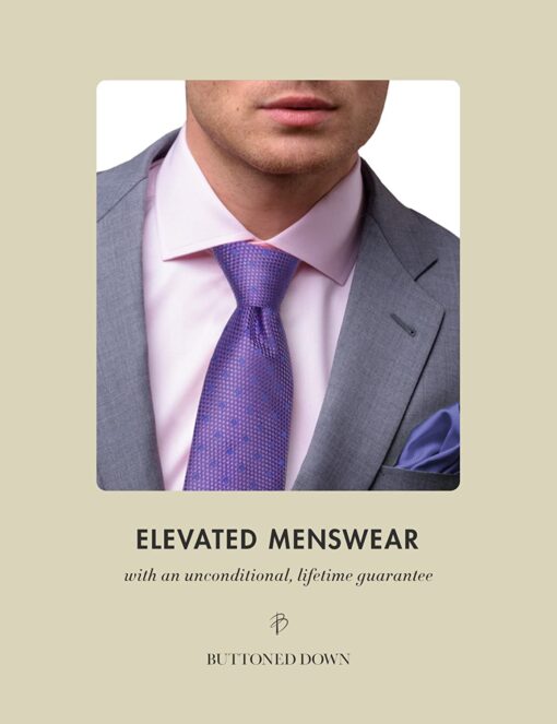 Buttoned Down Men's Standard Classic Fit Button Collar Solid Non-Iron Dress Shirt
