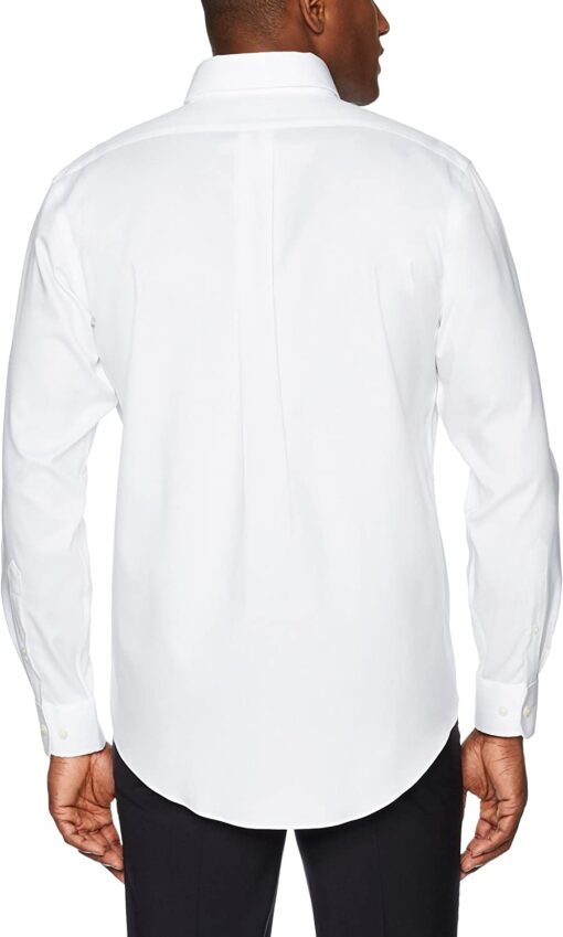 Buttoned Down Men's Standard Classic Fit Button Collar Solid Non-Iron Dress Shirt