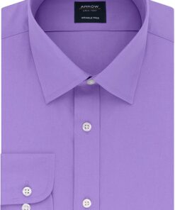 Arrow 1851 Men's Dress Shirt Poplin (Available in Regular, Fitted, Slim, and Extreme Slim Fits)