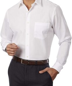 Van Heusen Men's Dress Shirt Fitted Poplin Solid