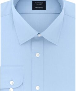 Arrow 1851 Men's Dress Shirt Poplin (Available in Regular, Fitted, Slim, and Extreme Slim Fits)