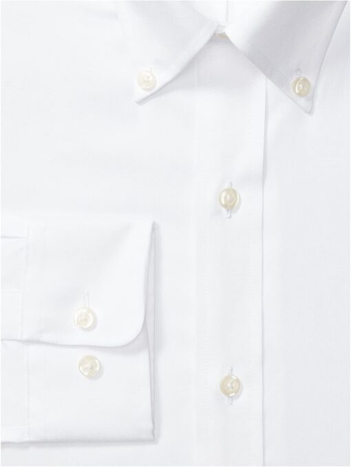 Buttoned Down Men's Standard Classic Fit Button Collar Solid Non-Iron Dress Shirt
