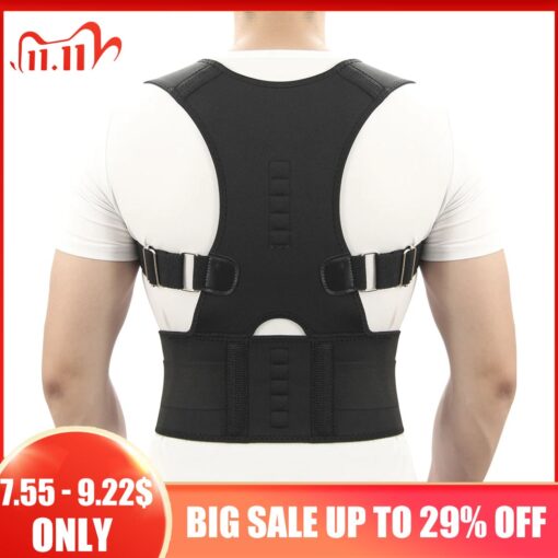 New Magnetic Posture Corrector Neoprene Back Corset Brace Straightener Shoulder Back Belt Spine Support Belt for Men Women