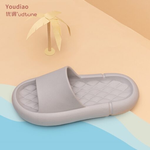 Youdiao EVA Platform Sippers Women Soft Indoor Home Slides For Women Mute Non-slip Sandals Men Summer Poop Feeling Women Shoes