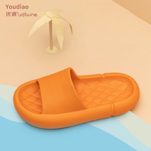 Youdiao EVA Platform Sippers Women Soft Indoor Home Slides For Women Mute Non-slip Sandals Men Summer Poop Feeling Women Shoes