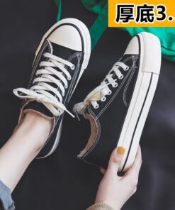 Canvas shoes women's shoes 2020 new winter plush ulzzang versatile cotton shoes thick soled casual shoes 35-40 Fashion Warm shoe