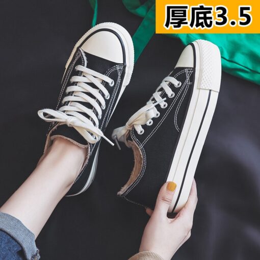 Canvas shoes women's shoes 2020 new winter plush ulzzang versatile cotton shoes thick soled casual shoes 35-40 Fashion Warm shoe