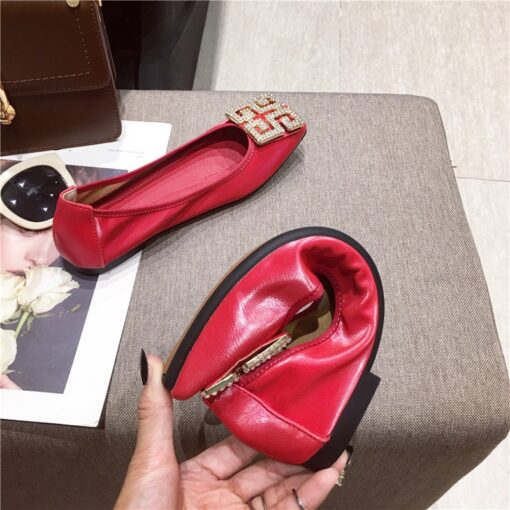 Big Size Women Flats Candy Color Shoes Woman Loafers Square Toe Slip on Fashion Flat Casual Shoes Woman Zapatos Mujer Size 43