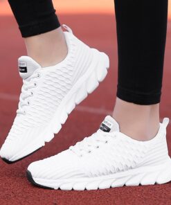 2020 Mesh Women Sneakers Breathable Women Flat Shoes Lightweight Casual Shoes Ladies Lace-up Deportivas Mujer Chaussures Femme