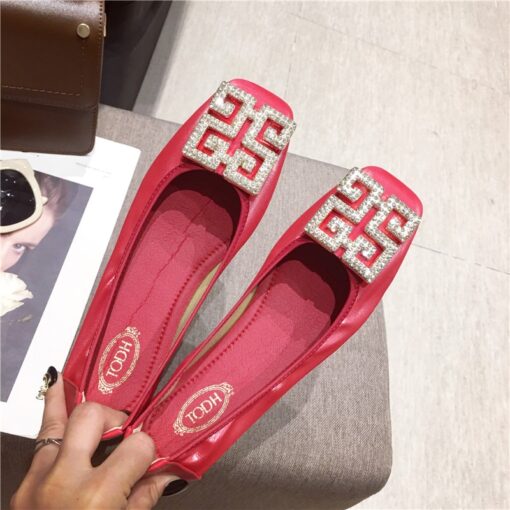 Big Size Women Flats Candy Color Shoes Woman Loafers Square Toe Slip on Fashion Flat Casual Shoes Woman Zapatos Mujer Size 43