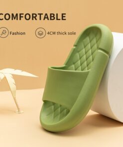 Youdiao EVA Platform Sippers Women Soft Indoor Home Slides For Women Mute Non-slip Sandals Men Summer Poop Feeling Women Shoes