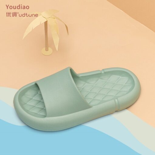 Youdiao EVA Platform Sippers Women Soft Indoor Home Slides For Women Mute Non-slip Sandals Men Summer Poop Feeling Women Shoes