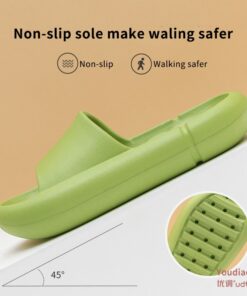 Youdiao EVA Platform Sippers Women Soft Indoor Home Slides For Women Mute Non-slip Sandals Men Summer Poop Feeling Women Shoes