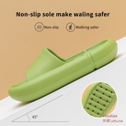 Youdiao EVA Platform Sippers Women Soft Indoor Home Slides For Women Mute Non-slip Sandals Men Summer Poop Feeling Women Shoes