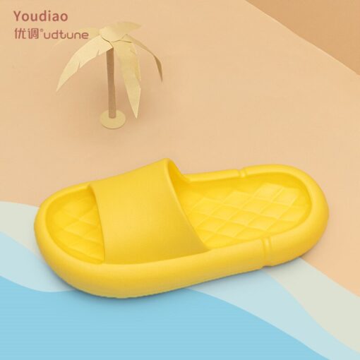Youdiao EVA Platform Sippers Women Soft Indoor Home Slides For Women Mute Non-slip Sandals Men Summer Poop Feeling Women Shoes