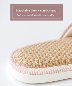 Youdiao linen Slippers For Men Floor Indoor Summer Shoes Cotton Mute Home slipper Women Non-slip Japanese Stylish Slides Solid