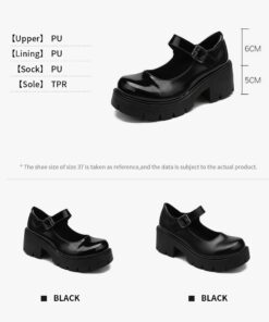U-DOUBLE Women Shoes Japanese Style Lolita Shoes Women Vintage Soft High Heel Platform shoes College Student Mary Jane shoes