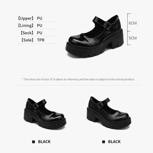 U-DOUBLE Women Shoes Japanese Style Lolita Shoes Women Vintage Soft High Heel Platform shoes College Student Mary Jane shoes