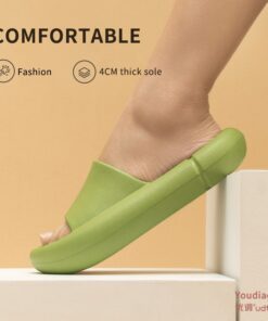 Youdiao EVA Platform Sippers Women Soft Indoor Home Slides For Women Mute Non-slip Sandals Men Summer Poop Feeling Women Shoes